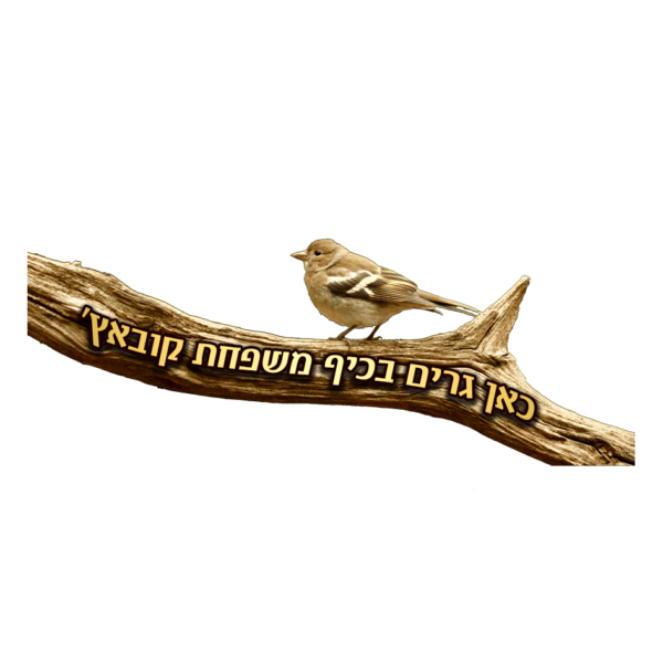 שלט לדלת ציפור על ענף