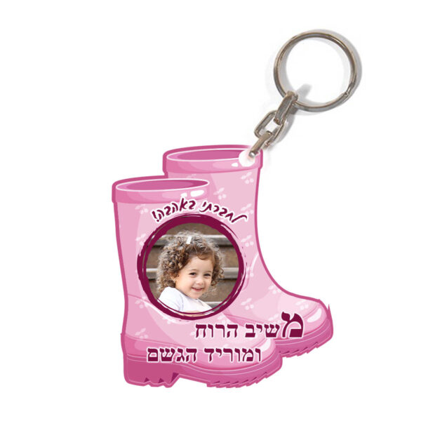 מחזיק מפתחות עץ מגפיים