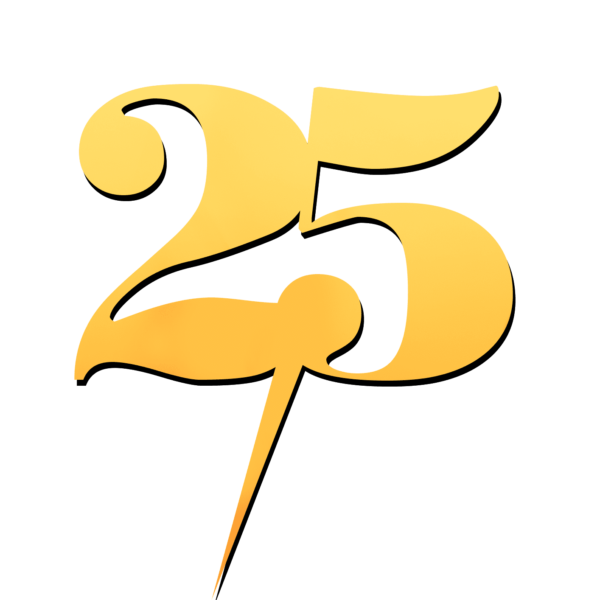 מספר 25 לעוגה זהב מפרספקס
